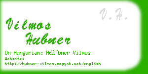 vilmos hubner business card